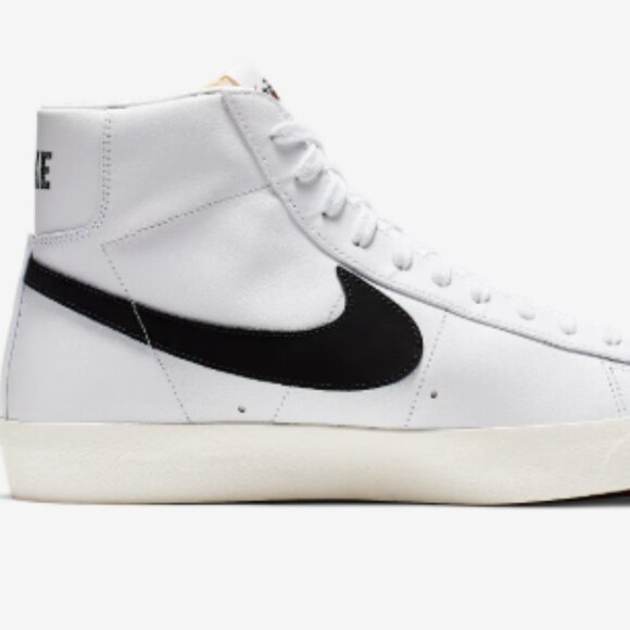 Nike Blazer Mid '77 Vintage Sneakers Athletic Gym Shoe Black White size 8.5 W - Picture 3 of 14